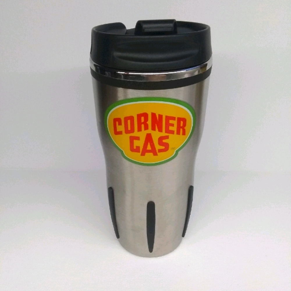 Corner gas travel cup